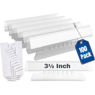 1Intheoffice klare h?ngende mappe faner og inds?tter plastklare faner og inds?tter filmappe faner 3-1/2 """" x 5/8 """" 100/pack