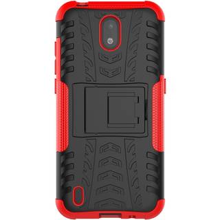 Nokia 1.3 Cool Tyre Håndværker Cover m. Stander - Sort / Rød