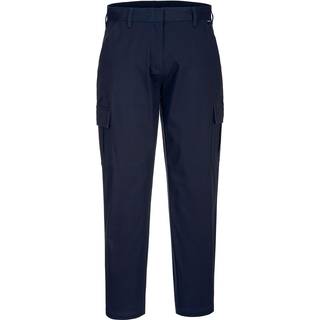 Dame stretch cargo arbejdsbukser - Marine (Størrelse: 40)