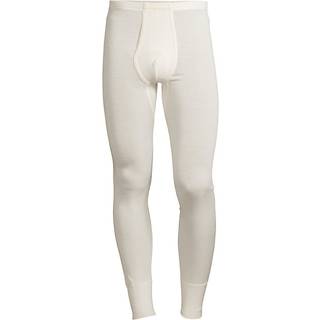 HANRO Herren Lange Unterhose weiß Seidenmix unifarben