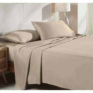 Californien design den blød 100% bomuldsark King size sengelinjer indstillet med dybe lommer King Sheets sat med Sateen Weave Cooling Sheets (Bei