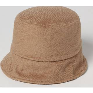 Max Mara Fiducia logo cashmere bucket hat - brown - M/L