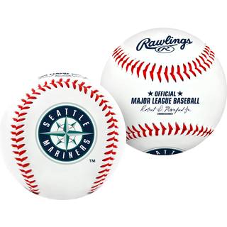 Rawlings MLB Seattle Mariners holdlogo-baseball - Officiel hvid, standardstørrelse med Mariners-logo og kommissærens underskrift