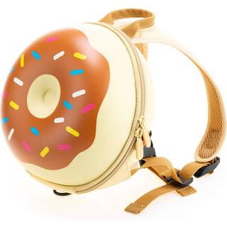 Kiddietotes donut rygs?k til sm?b?rn og b?rn - perfekt til dagpleje spilletid og folkeskole - chokoladebrun