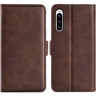 SKALO Sony Xperia 10 V Premium Wallet Flip Cover - Brun