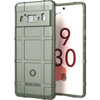 Google Pixel 6 Pro Rugged Shield Series Håndværker Bagside Cover - Grøn