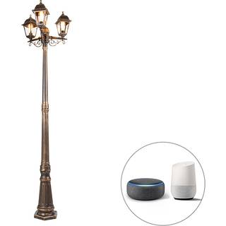 Smart lanterne antik guld 3-lys IP44 inkl. Wifi ST64 - Capital