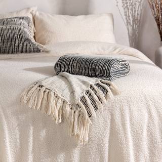 Yard Yard Black Sono Ink Abstract Fringed Throw