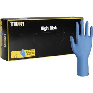 THOR High Risk engangshandske XL nitril pudderfri blå