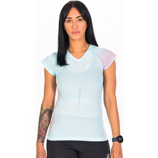 Compressport Performance SS T-shirt Dame - XS, Blå, Komfortabel & Ventilerende