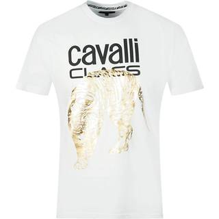Cavalli Class White Cotton T-Shirt