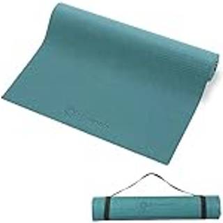 Primasole Yoga Mat med b?restrop til Yoga Pilates Fitness og gulvtr?ning derhjemme og gymnastiksal 1/4 tyk (Jango Green Color) PSS91NH004A
