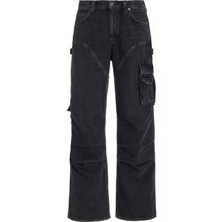 Agolde Nera mid-rise straight cargo jeans - black - L-XL