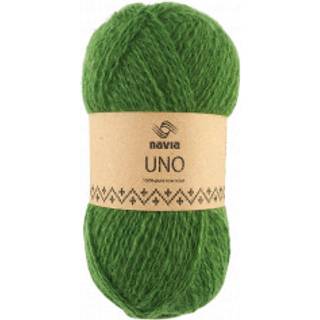 Navia UNO 113 Flaske grøn Indhold: 100% Uld Vægt/Længde: 50 g = ca. 350 meter Anbefalede pinde: 2,5 mm Strikkefasthed: 10 cm = 31 masker Vaskes i hånden / Tåler ikke tørretumbling, tørres fladt..
