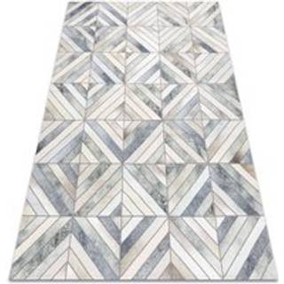 Tæppe PATCHWORK 21721 beige / grå - Kohud, geometrisk 160x230 cm