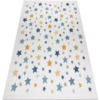 Sisaltæppe SISAL COOPER Stjerner 22260 ecru / marineblå blå 80x150 cm