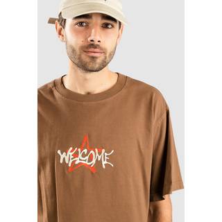 Welcome Vega Garment Dyed Knit T-shirt - S - cocoa