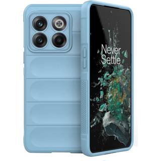 OnePlus 10T Fleksibelt Plastik Bagside Cover - Blå