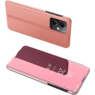 SKALO Xiaomi Redmi Note 12 Pro 5G Clear View Mirror Etui - Pink