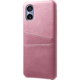 SKALO Sony Xperia 5 V PU-læder Kortholder Cover - Rosa guld