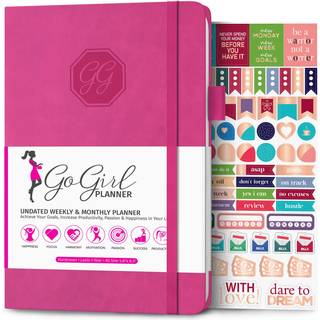 Gogirl Planner og Arrangør for Women - A5 Size Weekly Planner -mål Journal & Agenda for at forbedre tidsstyringsproduktiviteten og leve lykkelige