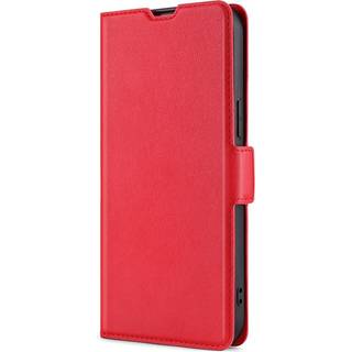 Honor Magic5 Pro Læder Flip Cover m. Kortholder & Ståfunktion - Rød