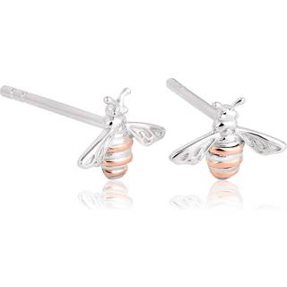 Nature's Wonder Sterling Silver Honey Bee Stud Earrings