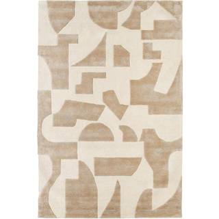 Håndtuftet uldtæppe Corin med høj-lav-struktur