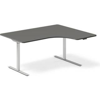 Hæve-sænkebord DNA, Antracit 1600x1200 mm Højre 2-ben/Alugrå