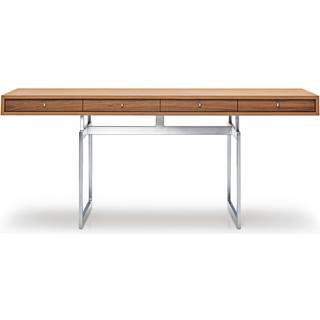 Karakter - Office Desk, Walnut Top, Stainless Steel Frame - Skriveborde - Bodil Kjær