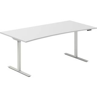 Hæve-sænkebord DNA, Lysgrå 1800x800mm Bue 2-ben/Alugå
