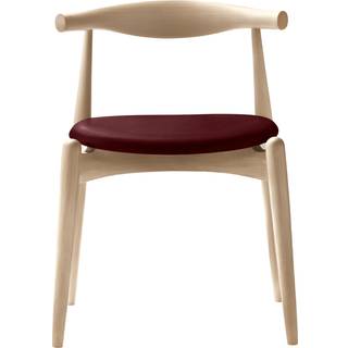 Carl Hansen - CH20, Tvålad Bok, Lädergrupp C Sif - 93 - Spisebordsstole - Hans J. Wegner - Træ farvet - Træ