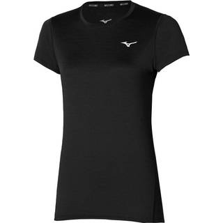 Mizuno Impulse Core SS Tee Str. XL - Sort T-shirt til kvinder til løb og træning