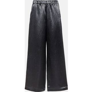 Max Mara Acanto satin wide-leg pants - grey - M