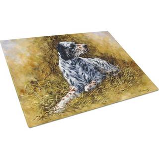 Caroline's Treasures HMHE0007LCB Engelsk setter af Michael Herring Glass Cutting Board Stor dekorativt tempereret glasskæreskæring og serveringsp
