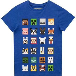 Character Character Blue 100% Cotton Minecraft T-Shirt