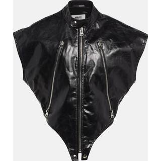 MM6 Maison Margiela Leather jacket - black - XXS