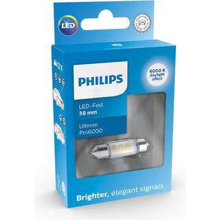 Philips Ultinon Pro6000 6000K Pinol 38mm 12V - 1 stk.