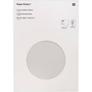 Paper Poetry Transparentpapierblock 21x29,5cm 12 Blatt