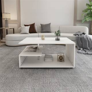 ML Design sofabord hvid med metal decostang, 91x41x52.6 cm, moderne stue bord,