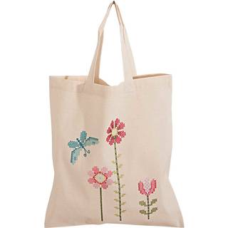 Stickpackung Tasche Blüten 38x45cm