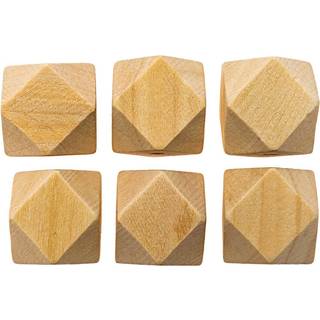 Holzperlen Diamant 2x2x2cm 6 Stück
