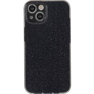 iPhone 15 Fleksibelt Plastik Bagside Cover m. Glimmer - Sort