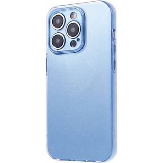 iPhone 15 Pro Fleksibelt Plastik Bagside Cover m. Glimmer - Blå