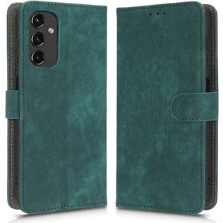 SKALO Samsung A14 4G/5G Flip Cover m. pung i PU-læder - Grøn
