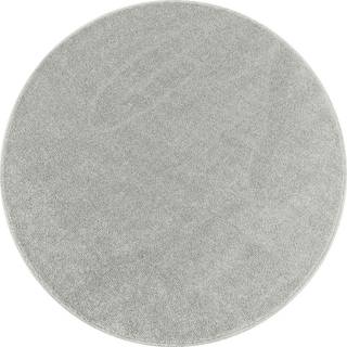 Ata Rund Kortluvet tæppe Ensfarvet - Creme - 120x120 (Rund)
