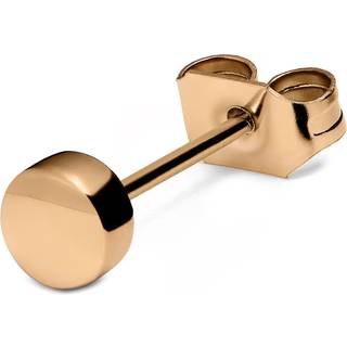 4mm Rosenguldfarvet Button Stud Ørering