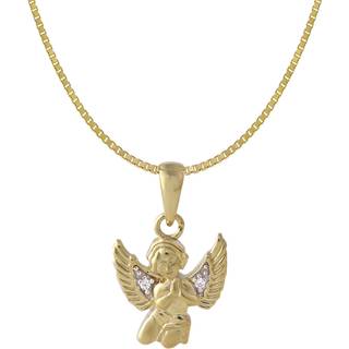 Acalee 50-1016 Kinder-Halskette mit Engel-Anhänger 333 / 8K Gold