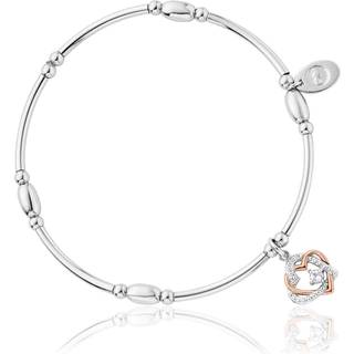 Forever Yours Sterling Silver Heart Affinity Bracelet with Topaz