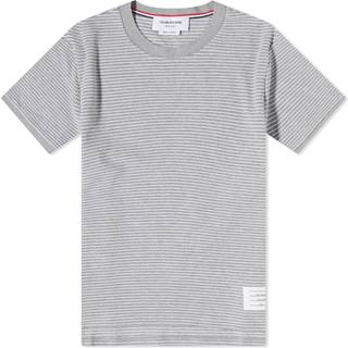 Thom Browne Striped cotton jersey T-shirt - grey - XS